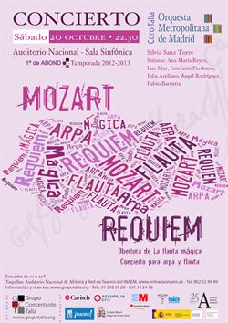 Mozart: La Flauta Mágica, Concierto para arpa y flauta, Requiem