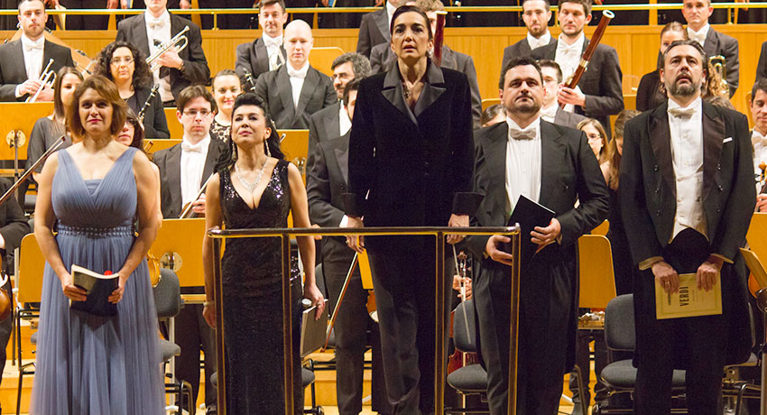 Silvia Sanz y los solistas del Requiem de Verdi