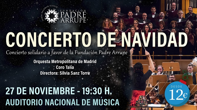 Silvia Sanz dirige un nuevo concierto solidario de la Fundación Padre Arrupe en el Auditorio Nacional