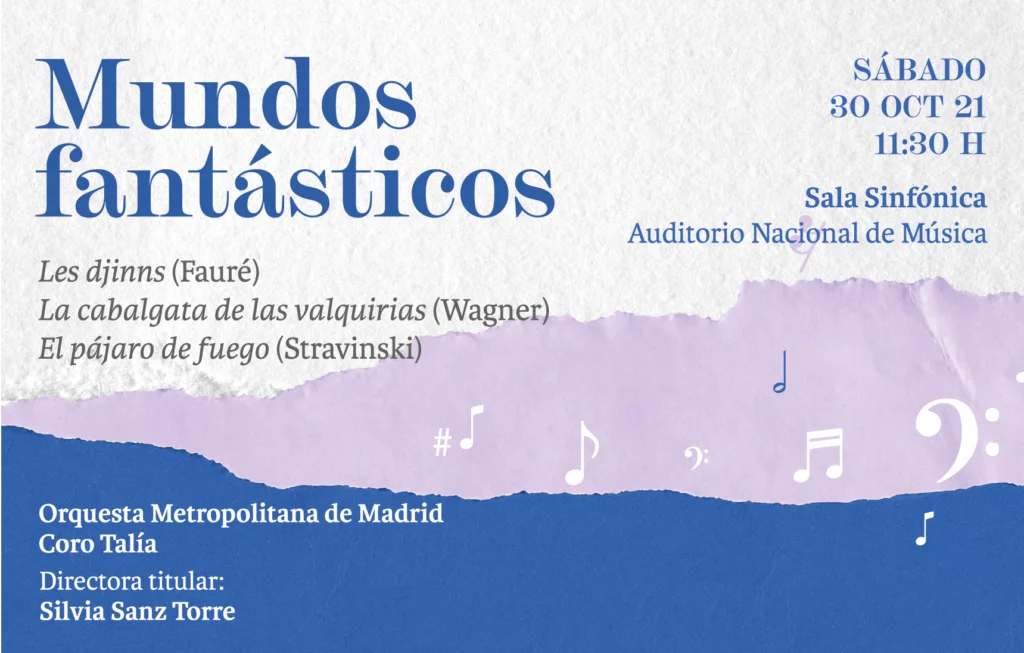 Silvia Sanz inaugura la XI temporada de conciertos del Grupo Talía en el Auditorio Nacional  de Música con el concierto “Mundos fantásticos”