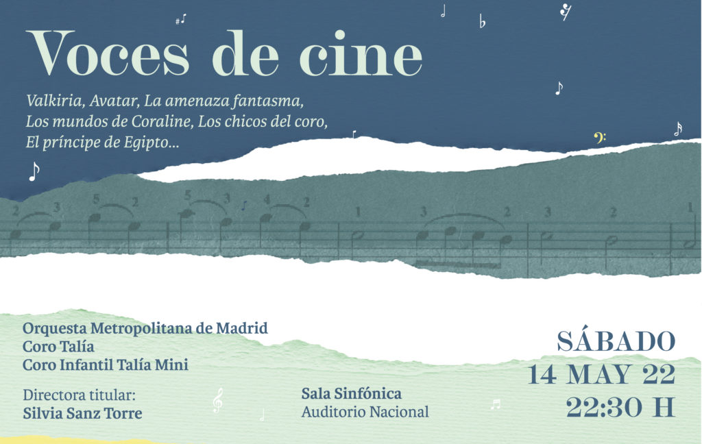 Silvia Sanz dirigirá “Voces de cine”, el espectacular fin de temporada de la Orquesta Metropolitana de Madrid y el Coro Talía.